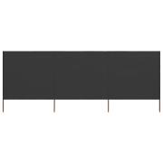 vidaXL Vindskydd 3 paneler tyg 400x160 cm antracit