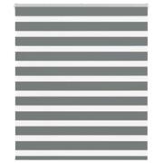 vidaXL Rullgardin zebra mörkgrå 135x150 cm tyg bredd 130,9cm polyester