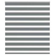 vidaXL Rullgardin zebra mörkgrå 125x150 cm tyg bredd 120,9cm polyester