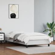 vidaXL Sängram vit 90x200 cm konstläder