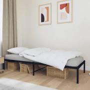 vidaXL Sängram metall svart 75x190 cm