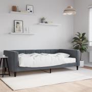 vidaXL Dagbädd med madrass mörkgrå 100x200 cm sammet
