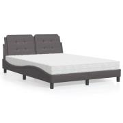 vidaXL Bed Frame without Mattress "Zadar" Black and White 152x203 cm F...