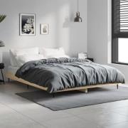 vidaXL Sängram utan madrass sonoma-ek 140x190 cm konstruerad trä