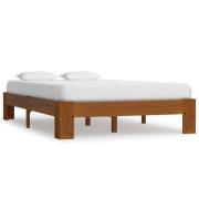 vidaXL Sängram utan madrass ljusbrun massiv furu 120x200 cm