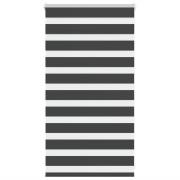 vidaXL Rullgardin zebra svart 75x100 cm tyg bredd 70,9 cm polyester