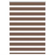 vidaXL Rullgardin zebra brun 110x100 cm tyg bredd 105,9 cm polyester
