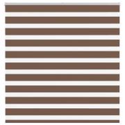 vidaXL Rullgardin zebra brun 145x100 cm tyg bredd 140,9 cm polyester