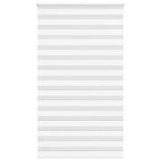 vidaXL Rullgardin zebra vit 130x230 cm tyg bredd 125,9 cm polyester