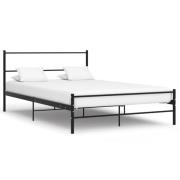 vidaXL Sängram utan madrass svart metall 120x200 cm
