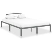 vidaXL Sängram utan madrass grå metall 140x200 cm