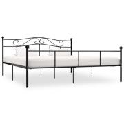 vidaXL Sängram utan madrass svart metall 180x200 cm