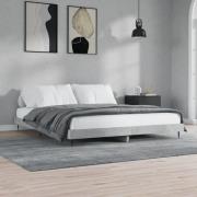 vidaXL Sängram betonggrå 200x200 cm konstruerat trä