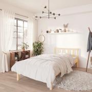vidaXL Sängram massiv furu 90x190 cm