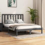 vidaXL Sängram vit massiv furu 135x190 cm