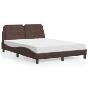 vidaXL Bed Frame without Mattress "Zadar" Black 152x203 cm Faux Leathe...