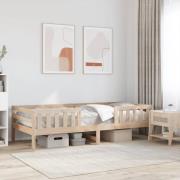 vidaXL Sängram utan madrass 75x190 cm massiv furu