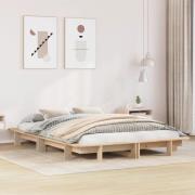 vidaXL Sängram utan madrass 140x200 cm massiv furu