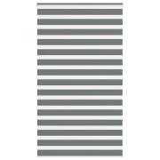 vidaXL Rullgardin zebra mörkgrå 125x200 cm tyg bredd 120,9cm polyester