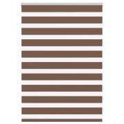 vidaXL Rullgardin zebra brun 105x150 cm tyg bredd 100,9 cm polyester