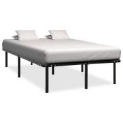 vidaXL Sängram utan madrass svart metall 120x200 cm