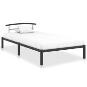 vidaXL Sängram utan madrass svart metall 90x200 cm