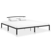 vidaXL Sängram utan madrass svart metall 180x200 cm