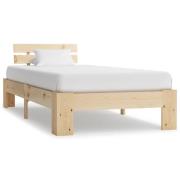 vidaXL Sängram utan madrass massiv furu 100x200 cm