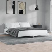 vidaXL Sängram vit högglans 140x200 cm konstruerad trä