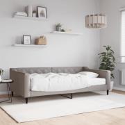 vidaXL Dagbädd med madrass taupe 100x200 cm tyg
