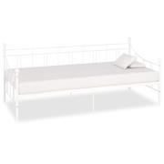 vidaXL Dagbädd utan madrass vit metall 90x200 cm