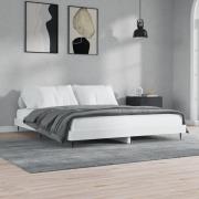 vidaXL Sängram vit 200x200 cm konstruerat trä
