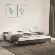 vidaXL Sängram utan madrass mörkgrå 180x200 cm sammet