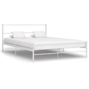 vidaXL Sängram utan madrass vit metall 140x200 cm