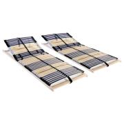 vidaXL Ribbotten med 42 ribbor 2 st 7 zoner 90x200 cm