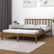 vidaXL Sängram honungsbrun massiv furu 200x200 cm