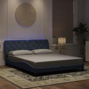 vidaXL Bed Frame with LED without Mattress Dark Grey 160x200 cm Velvet