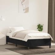 vidaXL Sängram svart 90x190 cm sammet