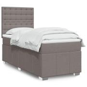 vidaXL Ramsäng med madrass taupe 80x200 cm tyg
