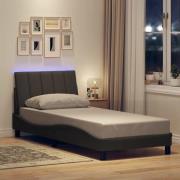 vidaXL Bed Frame without Mattress "Hanko" Dark Grey 90x190cm Fabric