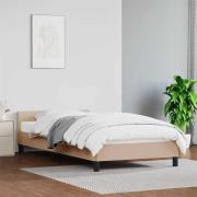 vidaXL Sängram med huvudgavel utan madrass cappuccino 80x200 cm