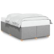vidaXL sängram utan madrass ljusgrå 120x190 cm tyg