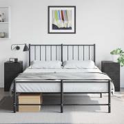 vidaXL Sängskåp 2 st svart 34,5x39x62 cm stål