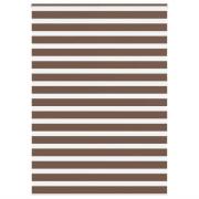 vidaXL Rullgardin zebra brun 160x230 cm tyg bredd 155,9 cm polyester
