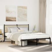 vidaXL Sängram utan madrass metall sonoma-ek 140x200 cm