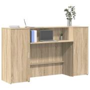 vidaXL Receptionsdisk sonoma-ek 180x50x103,5 cm konstruerat trä