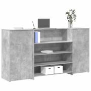 vidaXL Receptionsdisk betonggrå 200x50x103,5 cm konstruerat trä