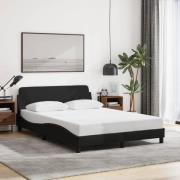 vidaXL Sängram utan madrass svart 120x200 cm tyg