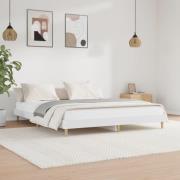 vidaXL Sängram vit 150x200 cm konstruerat trä