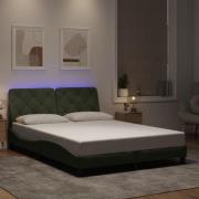 vidaXL Bed Frame with LED without Mattress Light Grey 120x200 cm Velve...